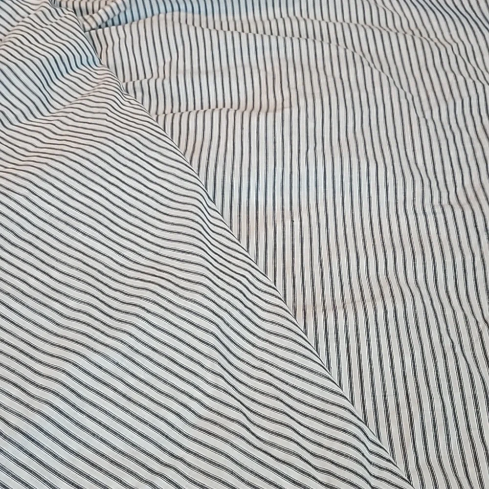 Pottery Barn Kids Navy White Ticking Stripes Rushing Front Twin Duvet Cover